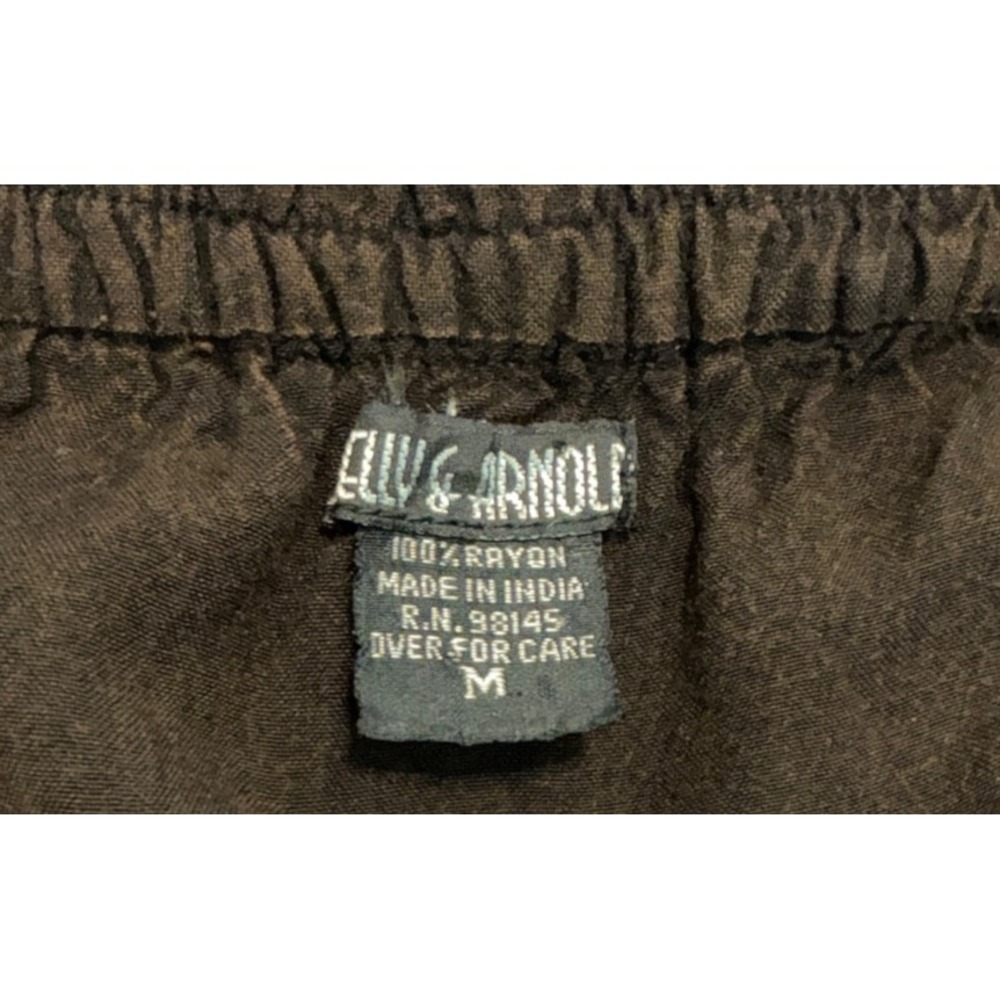 Shelly & Arnold Maxi Brown Skirt Size Medium Whimsy Mixed Print Hippee Festival - Picture 5 of 5